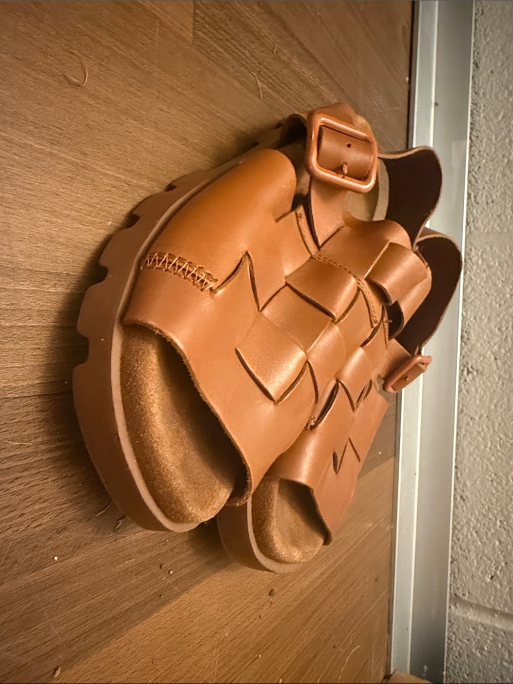BARELY WORN: Camper Women's Leather Brutus Fisherman Sandals - Picture 6 of 7